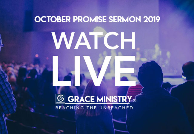 Join the Live broadcast of Grace Ministry and watch the prophetic promise Sermon for the New month of October 2019 which will be broadcasted live from Prayer Centre, Balmatta, Mangalore. 